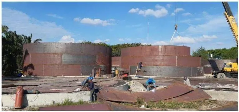 Illustrative photo of storage tanks work