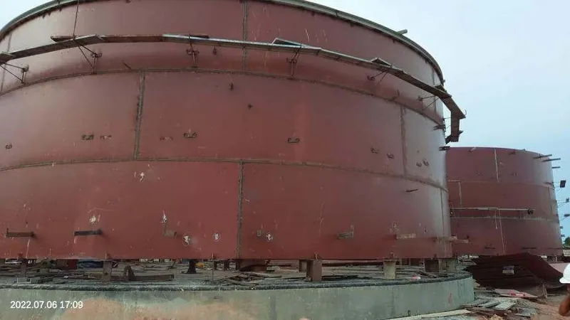 Illustrative photo of storage tanks work